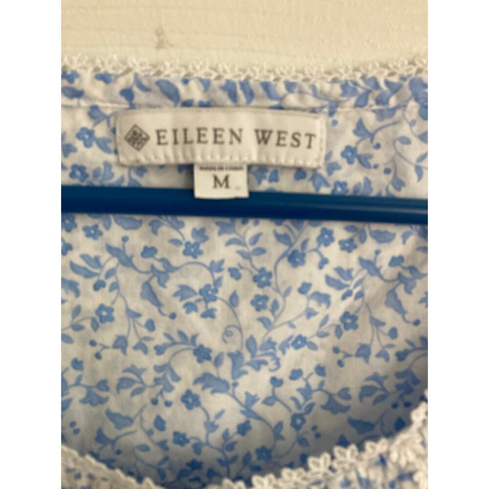 Eileen West - Floral w/Flower Lace Granny Core/Cottage Core/Luxury Nightgown-M - Picture 4 of 11